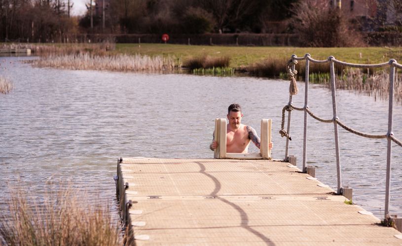 Lake swimming at Black Swan Sauna